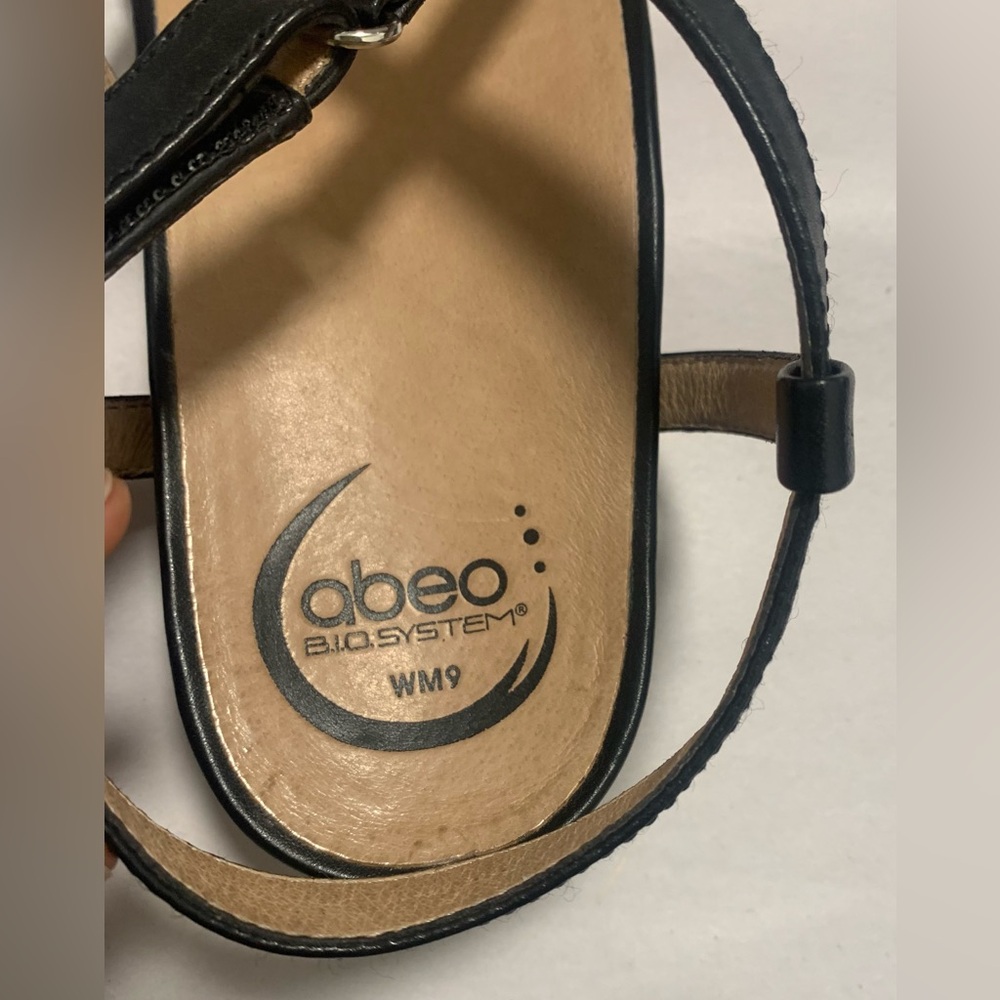 Women’s ABEO SAMANTHA, Strappy Comfort Sandal. Leather, Black. Size 9. - Picture 6 of 9